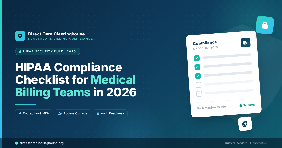 HIPAA Compliance Checklist for Medical Billing Teams in 2026